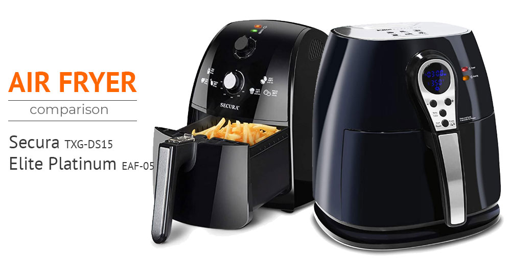 Air Fryer Oven - Secura TXG-DS15 vs Elite Platinum EAF-05 Review and Comparison