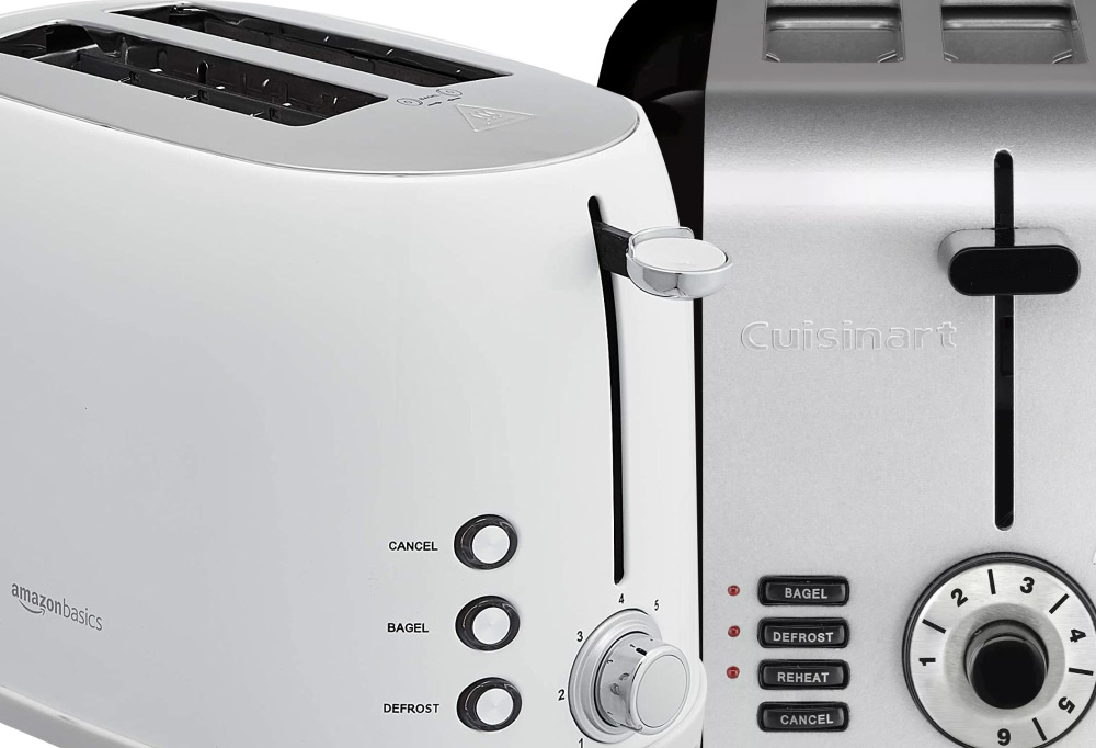 Differences - 2 Slice Toaster - Cuisinart 320P1 vs Amazon Basics