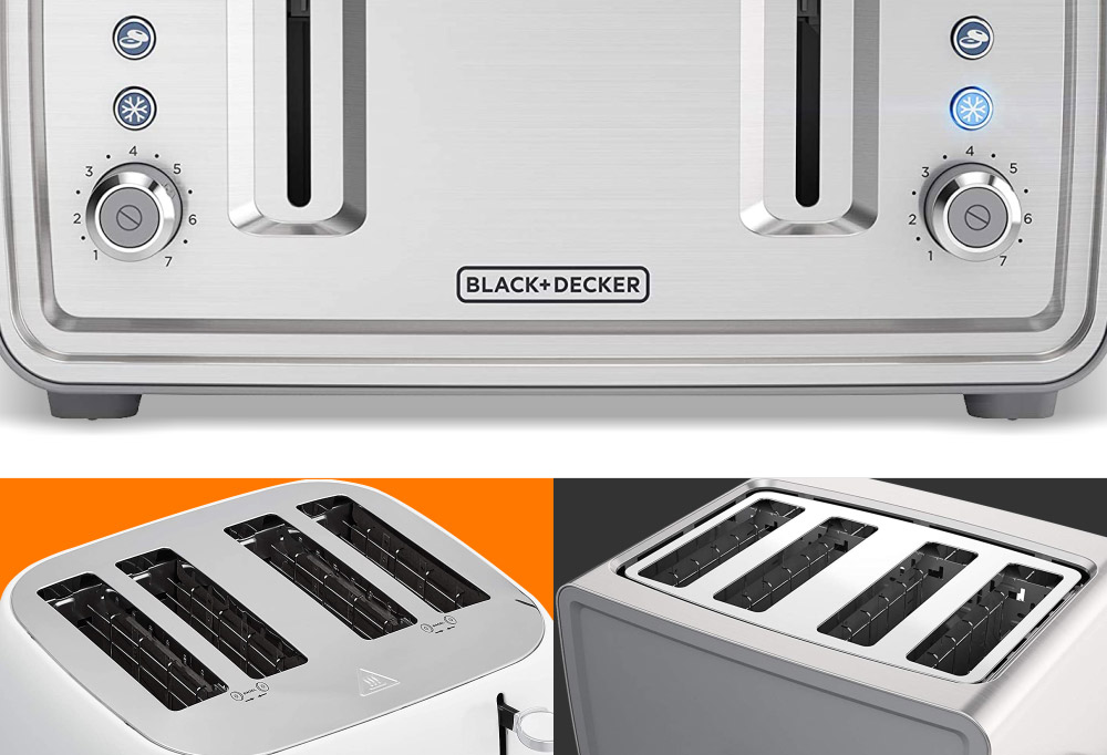 Differences - 4-Slot Toaster - Amazon Basics  vs BLACK+DECKER TR4900SSD