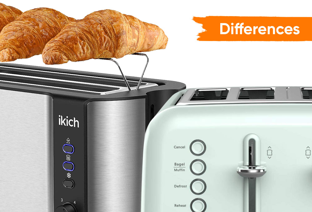 Differences - 4-Slot Toaster - BUYDEEM DT-6B83 vs IKICH