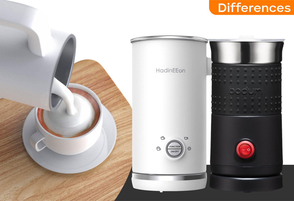 Differences - Milk Frother - Bodum 11870-01US vs HadinEEon MK-1000-UL