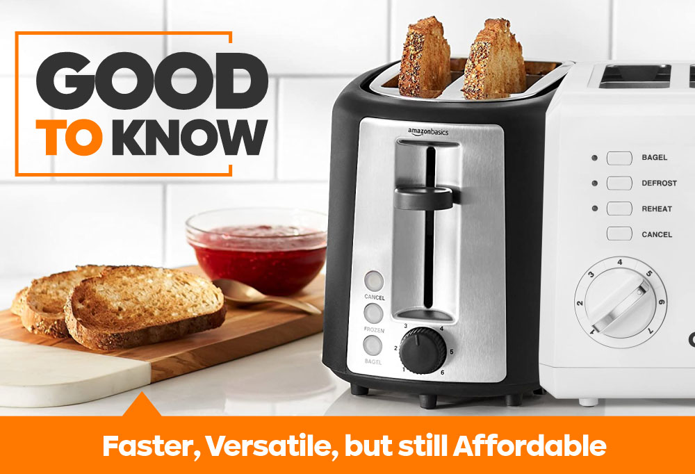 Good To Know - 2 Slice Toaster - Amazon Basics vs Cuisinart CPT-122