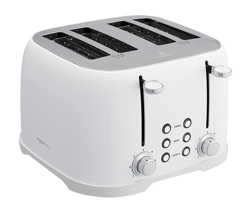 Produk 1 - 4-Slot Toaster - Amazon Basics  vs BLACK+DECKER TR4900SSD