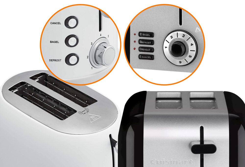 Similarities - 2 Slice Toaster - Cuisinart 320P1 vs Amazon Basics