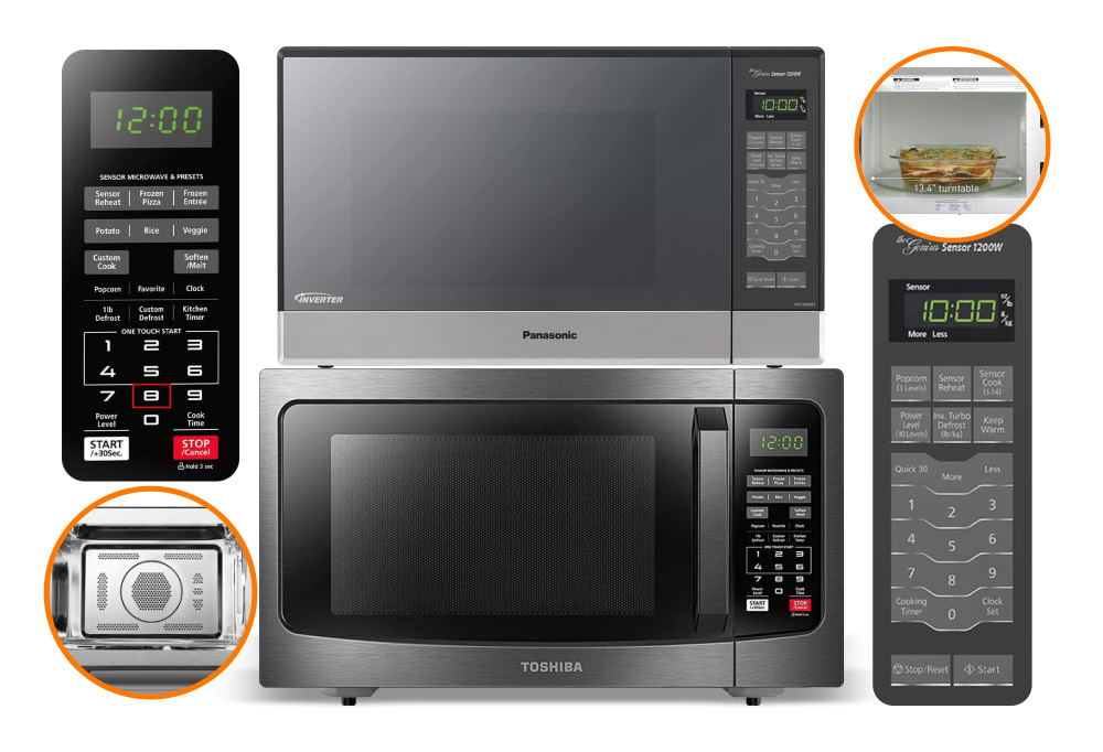 Similarities - Microwave Oven - Toshiba EM131A5C vs Panasonic SN686S