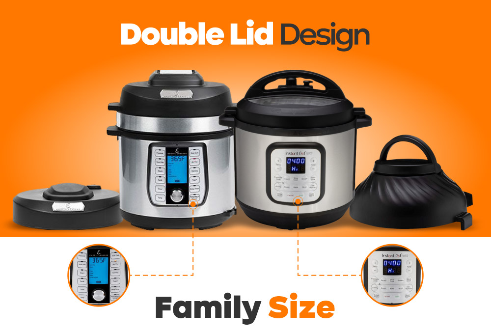 Similarities - Pressure Cooker - Instant Pot Duo Crisp vs Emeril Everyday