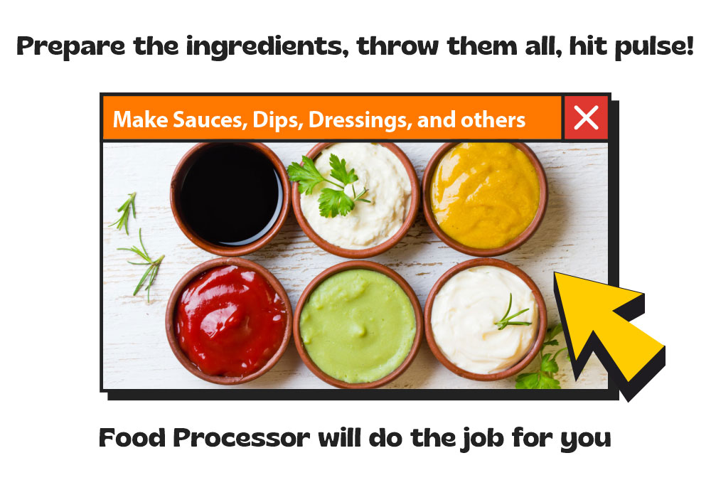 3. Make sauces, dips, dressings, and others - What Food Processor Can Do Here Are 5 Things You Should Know.pngMake sauces