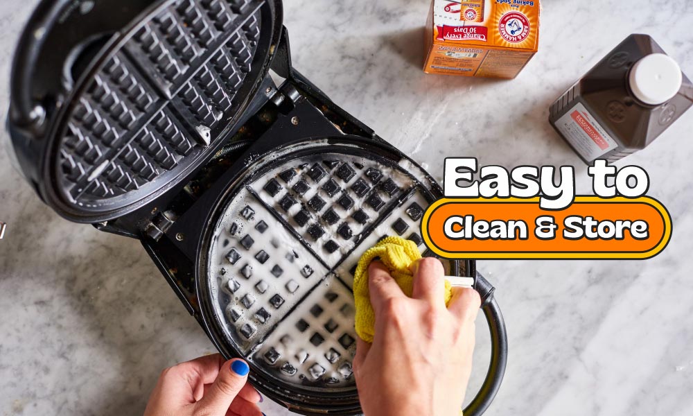 3. Easy to clean and store - 5 Things You Should Consider When Buying Waffle Maker
